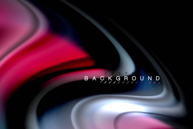 Sıvı sıvı renkler tasarım, renkli mermer veya plastik dalgalı doku arka plan, siyah, iş veya teknoloji sunu veya web broşür için parlak renkli öğeleri kapak tasarımı, duvar kağıdı