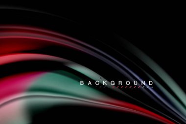 Sıvı sıvı renkler tasarım, renkli mermer veya plastik dalgalı doku arka plan, siyah, iş veya teknoloji sunu veya web broşür için parlak renkli öğeleri kapak tasarımı, duvar kağıdı