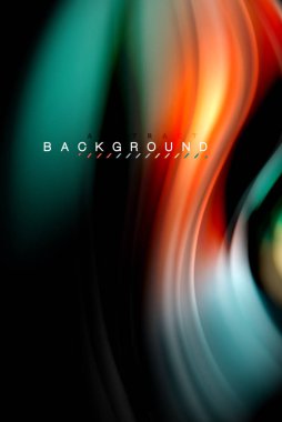 Sıvı sıvı renkler tasarım, renkli mermer veya plastik dalgalı doku arka plan, siyah, iş veya teknoloji sunu veya web broşür için parlak renkli öğeleri kapak tasarımı, duvar kağıdı