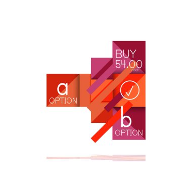 Kare seçeneğinin Infographic afiş. Bilgi ve veri görselleştirme, geometrik tasarım