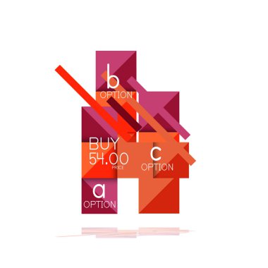 Kare seçeneğinin Infographic afiş. Bilgi ve veri görselleştirme, geometrik tasarım