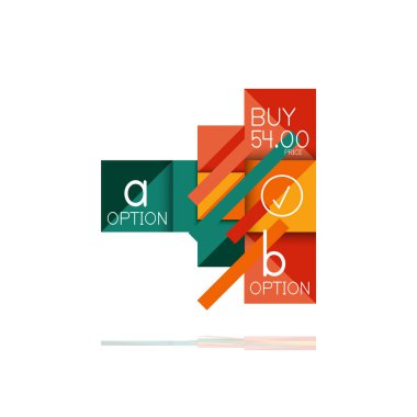 Kare seçeneğinin Infographic afiş. Bilgi ve veri görselleştirme, geometrik tasarım