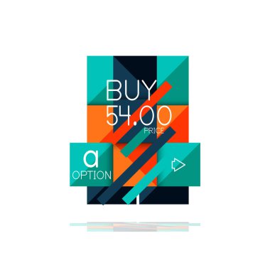 Kare seçeneğinin Infographic afiş. Bilgi ve veri görselleştirme, geometrik tasarım