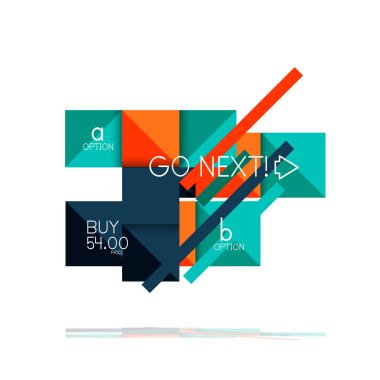 Kare seçeneğinin Infographic afiş. Bilgi ve veri görselleştirme, geometrik tasarım