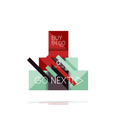 Kare seçeneğinin Infographic afiş. Bilgi ve veri görselleştirme, geometrik tasarım