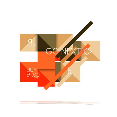 Kare seçeneğinin Infographic afiş. Bilgi ve veri görselleştirme, geometrik tasarım