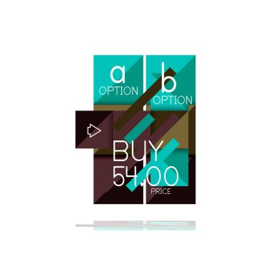 Kare seçeneğinin Infographic afiş. Bilgi ve veri görselleştirme, geometrik tasarım