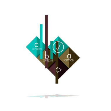 Kare seçeneğinin Infographic afiş. Bilgi ve veri görselleştirme, geometrik tasarım