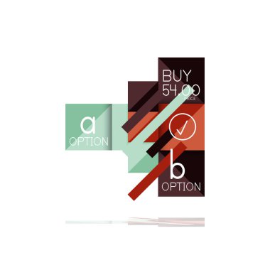 Kare seçeneğinin Infographic afiş. Bilgi ve veri görselleştirme, geometrik tasarım