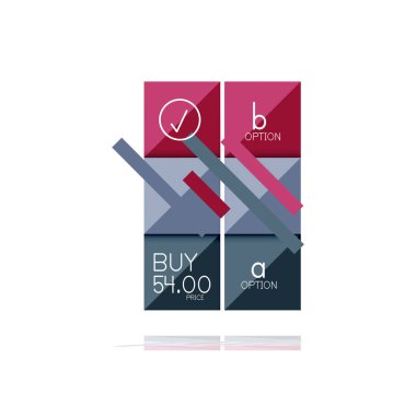 Kare seçeneğinin Infographic afiş. Bilgi ve veri görselleştirme, geometrik tasarım