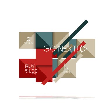 Kare seçeneğinin Infographic afiş. Bilgi ve veri görselleştirme, geometrik tasarım