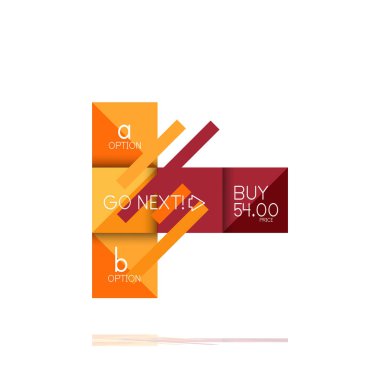 Kare seçeneğinin Infographic afiş. Bilgi ve veri görselleştirme, geometrik tasarım