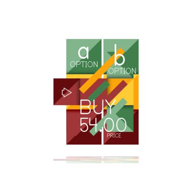 Kare seçeneğinin Infographic afiş. Bilgi ve veri görselleştirme, geometrik tasarım