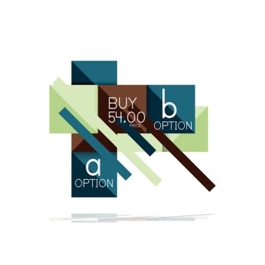 Kare seçeneğinin Infographic afiş. Bilgi ve veri görselleştirme, geometrik tasarım