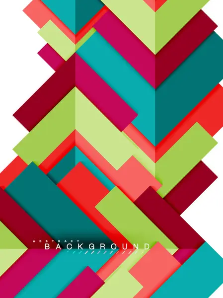 Formas geométricas abstractas multicolores, fondo de geometría para banner web — Vector de stock