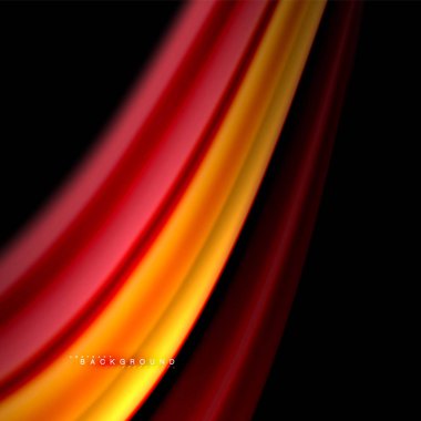 Sıvı karıştırma renkler dalga arka plan tasarlamak vektör. Renkli örgü dalgalar