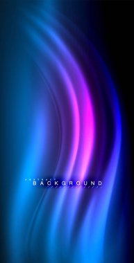 Neon parlayan dalga, sihirli enerji ve ışık arka plan