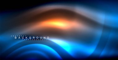 Neon parlayan dalga, sihirli enerji ve ışık arka plan