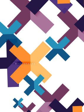 Çok renkli soyut geometrik şekiller, geometri arka plan web afiş için