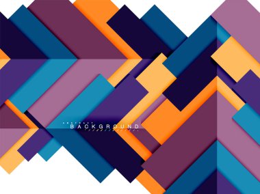 Çok renkli soyut geometrik şekiller, geometri arka plan web afiş için