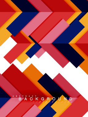 Çok renkli soyut geometrik şekiller, web reklam, iş sunumu, reklamlar paket, geometri arka plan şablonu, duvar kağıdı yazdırma