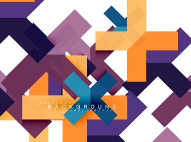 Çok renkli soyut geometrik şekiller, geometri arka plan web afiş için