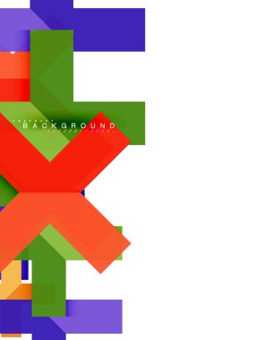 Çok renkli soyut geometrik şekiller, geometri arka plan web afiş için
