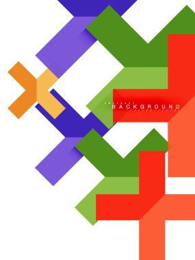 Çok renkli soyut geometrik şekiller, geometri arka plan web afiş için