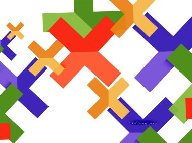 Çok renkli soyut geometrik şekiller, geometri arka plan web afiş için