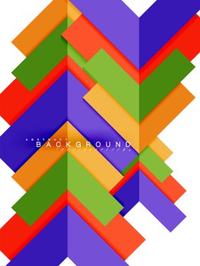 Çok renkli soyut geometrik şekiller, geometri arka plan web afiş için