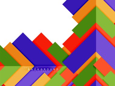 Çok renkli soyut geometrik şekiller, geometri arka plan web afiş için