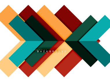 Çok renkli soyut geometrik şekiller, geometri arka plan web afiş için