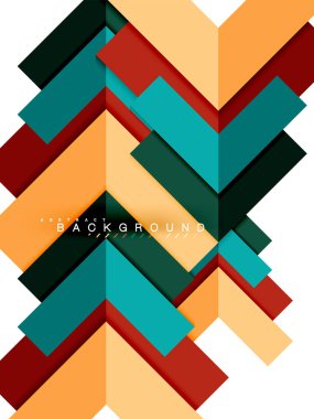 Çok renkli soyut geometrik şekiller, geometri arka plan web afiş için