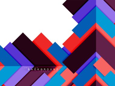 Çok renkli soyut geometrik şekiller, geometri arka plan web afiş için