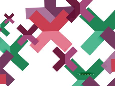 Çok renkli soyut geometrik şekiller, geometri arka plan web afiş için