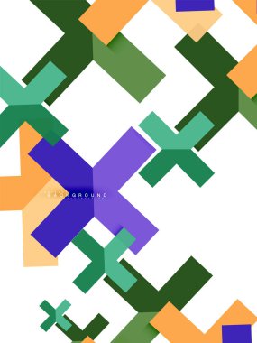 Çok renkli soyut geometrik şekiller, geometri arka plan web afiş için