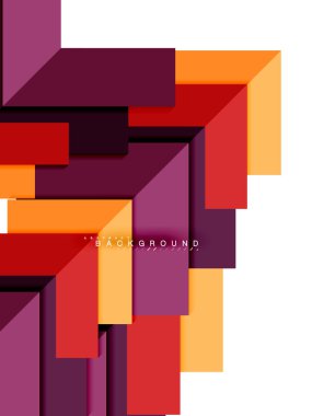 Çok renkli soyut geometrik şekiller, geometri arka plan web afiş için