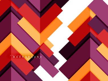 Çok renkli soyut geometrik şekiller, geometri arka plan web afiş için