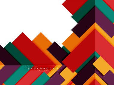 Çok renkli soyut geometrik şekiller, geometri arka plan web afiş için