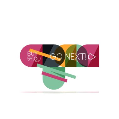 En az daire temiz soyut seçeneği adım Infographic tasarım öğesi, geometrik şekiller - Tur kareler, daireler ve satırları düzeni ile örnek metin