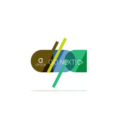 En az daire temiz soyut seçeneği adım Infographic tasarım öğesi, geometrik şekiller - Tur kareler, daireler ve satırları düzeni ile örnek metin