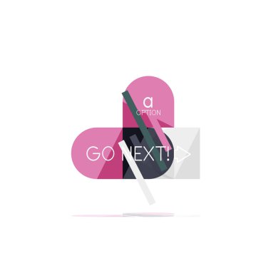 En az daire temiz soyut seçeneği adım Infographic tasarım öğesi, geometrik şekiller - Tur kareler, daireler ve satırları düzeni ile örnek metin