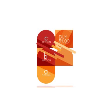 En az daire temiz soyut seçeneği adım Infographic tasarım öğesi, geometrik şekiller - Tur kareler, daireler ve satırları düzeni ile örnek metin