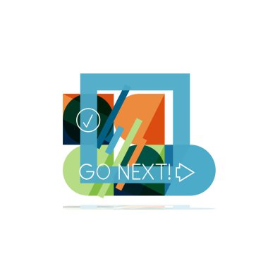 En az daire temiz soyut seçeneği adım Infographic tasarım öğesi, geometrik şekiller - Tur kareler, daireler ve satırları düzeni ile örnek metin