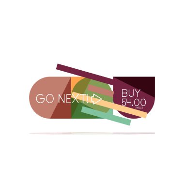 En az daire temiz soyut seçeneği adım Infographic tasarım öğesi, geometrik şekiller - Tur kareler, daireler ve satırları düzeni ile örnek metin