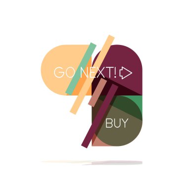 En az daire temiz soyut seçeneği adım Infographic tasarım öğesi, geometrik şekiller - Tur kareler, daireler ve satırları düzeni ile örnek metin