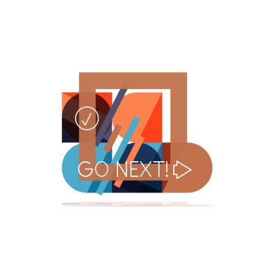 En az daire temiz soyut seçeneği adım Infographic tasarım öğesi, geometrik şekiller - Tur kareler, daireler ve satırları düzeni ile örnek metin