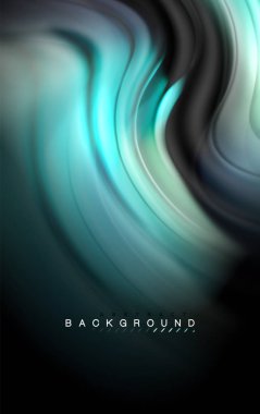 Sıvı sıvı renkler tasarım, renkli mermer veya plastik dalgalı doku arka plan, siyah, iş veya teknoloji sunu veya web broşür için parlak renkli öğeleri kapak tasarımı, duvar kağıdı