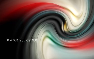 Sıvı sıvı renkler tasarım, renkli mermer veya plastik dalgalı doku arka plan, siyah, iş veya teknoloji sunu veya web broşür için parlak renkli öğeleri kapak tasarımı, duvar kağıdı