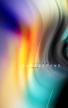 Sıvı sıvı renkler tasarım, renkli mermer veya plastik dalgalı doku arka plan, siyah, iş veya teknoloji sunu veya web broşür için parlak renkli öğeleri kapak tasarımı, duvar kağıdı